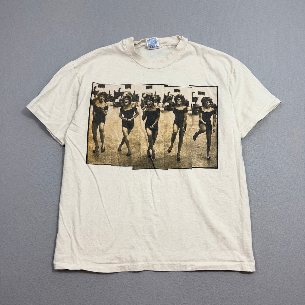 Vintage Tina Turner Wildest Dreams Tour 1997 Shirt Extra Large Cream 90s Music - Picture 1 of 11
